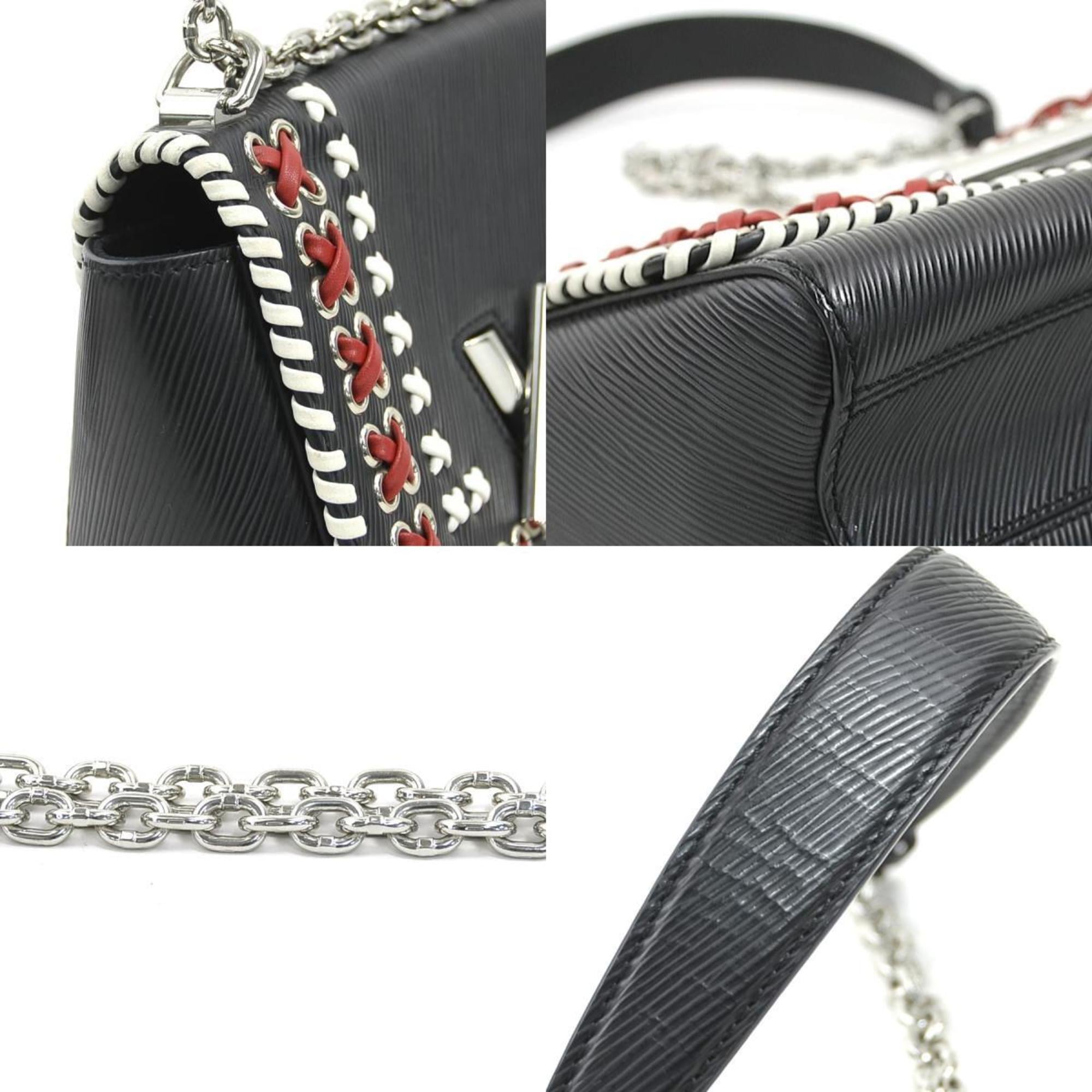 Louis Vuitton Black Red Color White Epi Leather Shoulder Bag