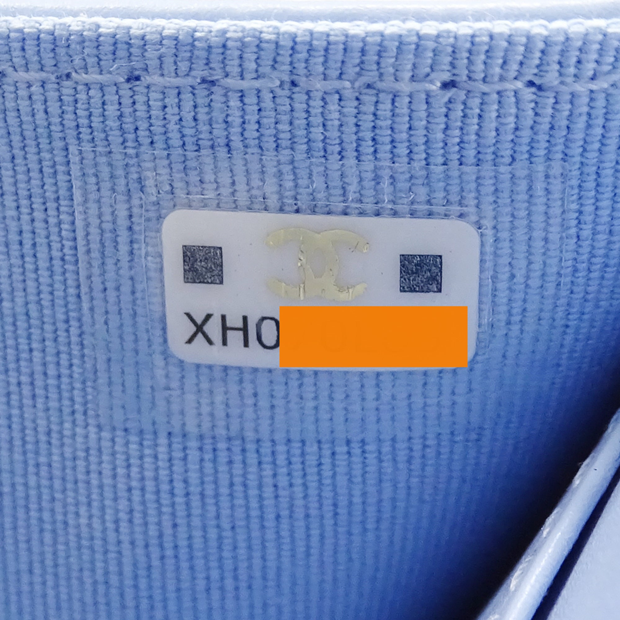 Chanel Light Blue Grained Calfskin Wallet (Tri-Fold)