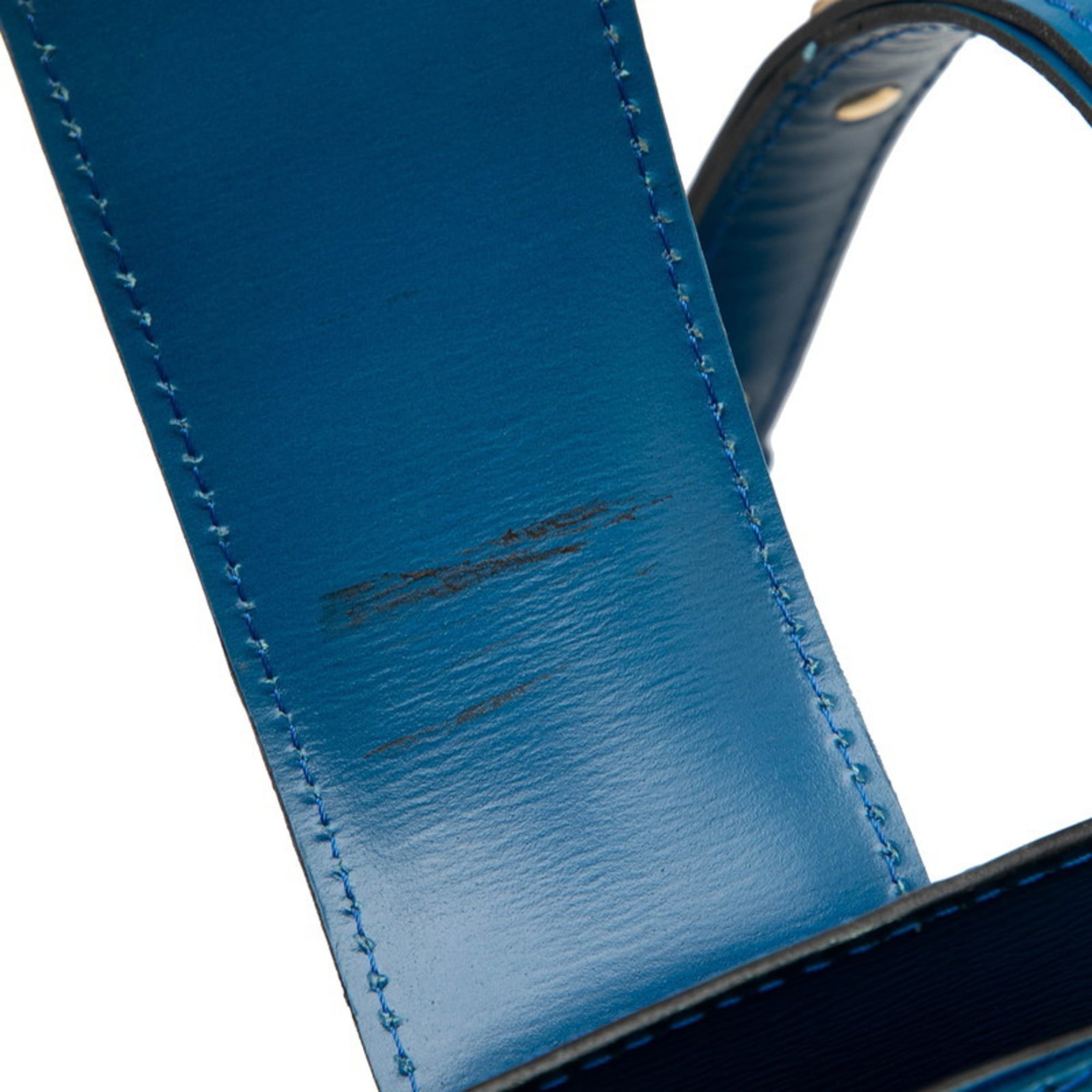 Louis Vuitton Toledo Blue Leather Shoulder Bag
