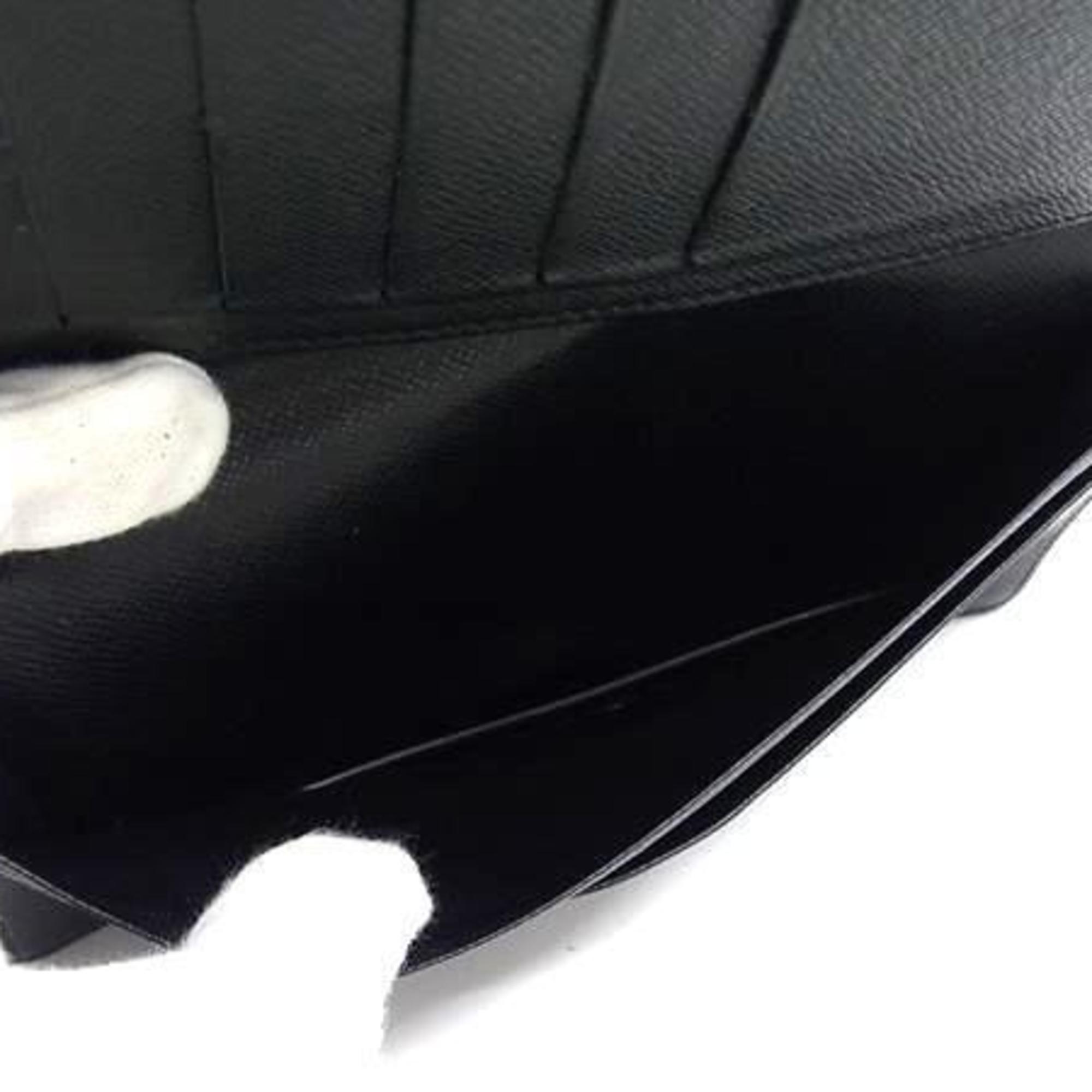 Louis Vuitton Ardoise Black Taiga Leather Long Wallet