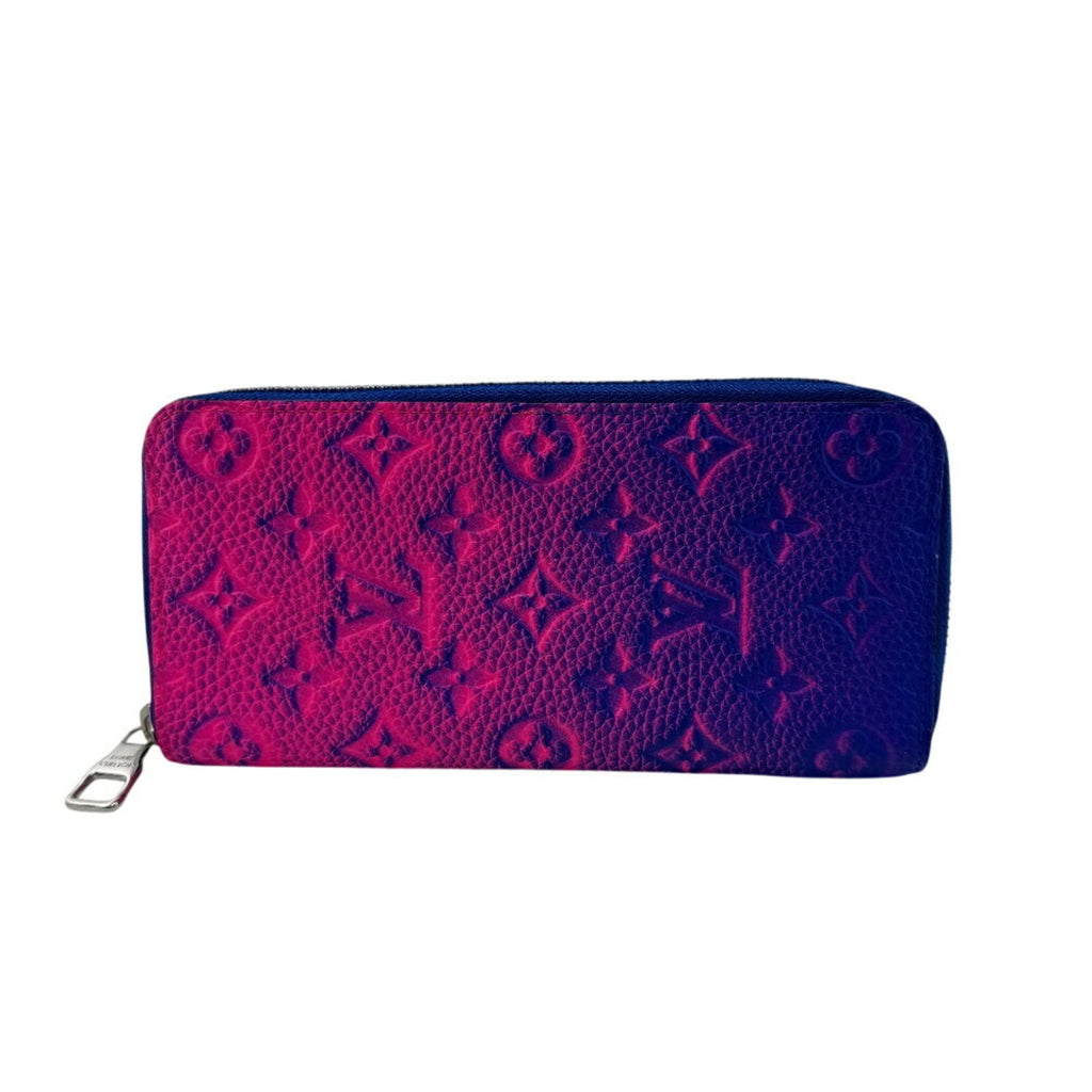 Louis Vuitton Blue Pink Leather Long Wallet