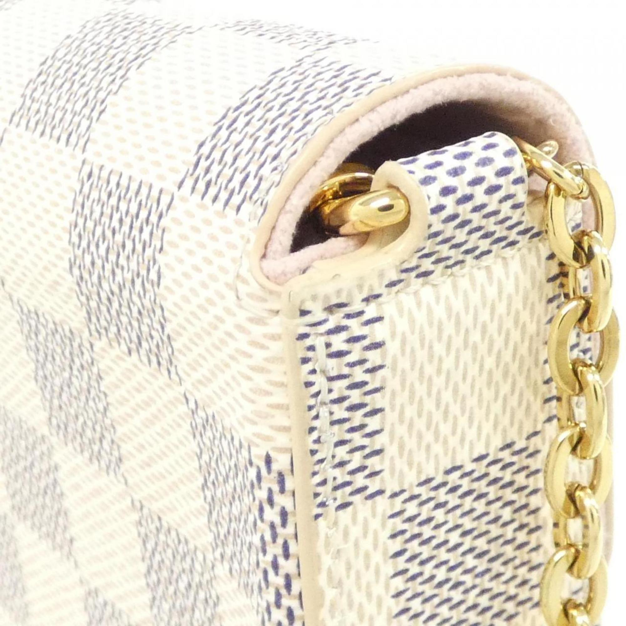 Louis Vuitton Azur Coated Canvas Pochette Pouch Shoulder Bag
