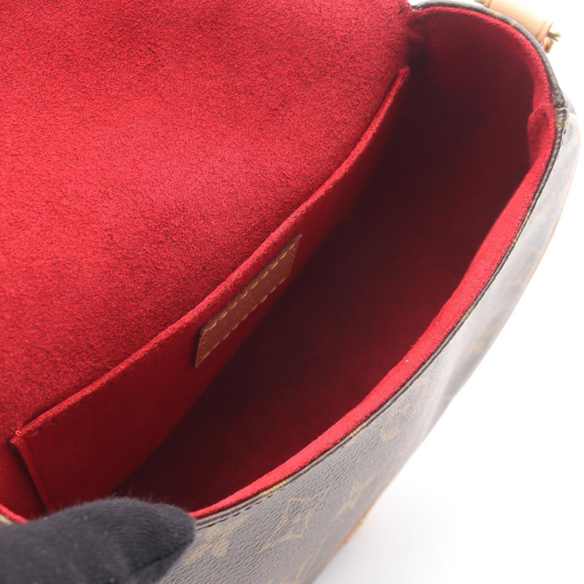 Louis Vuitton Brown Monogram Coated Canvas Leather Handbag Shoulder Bag