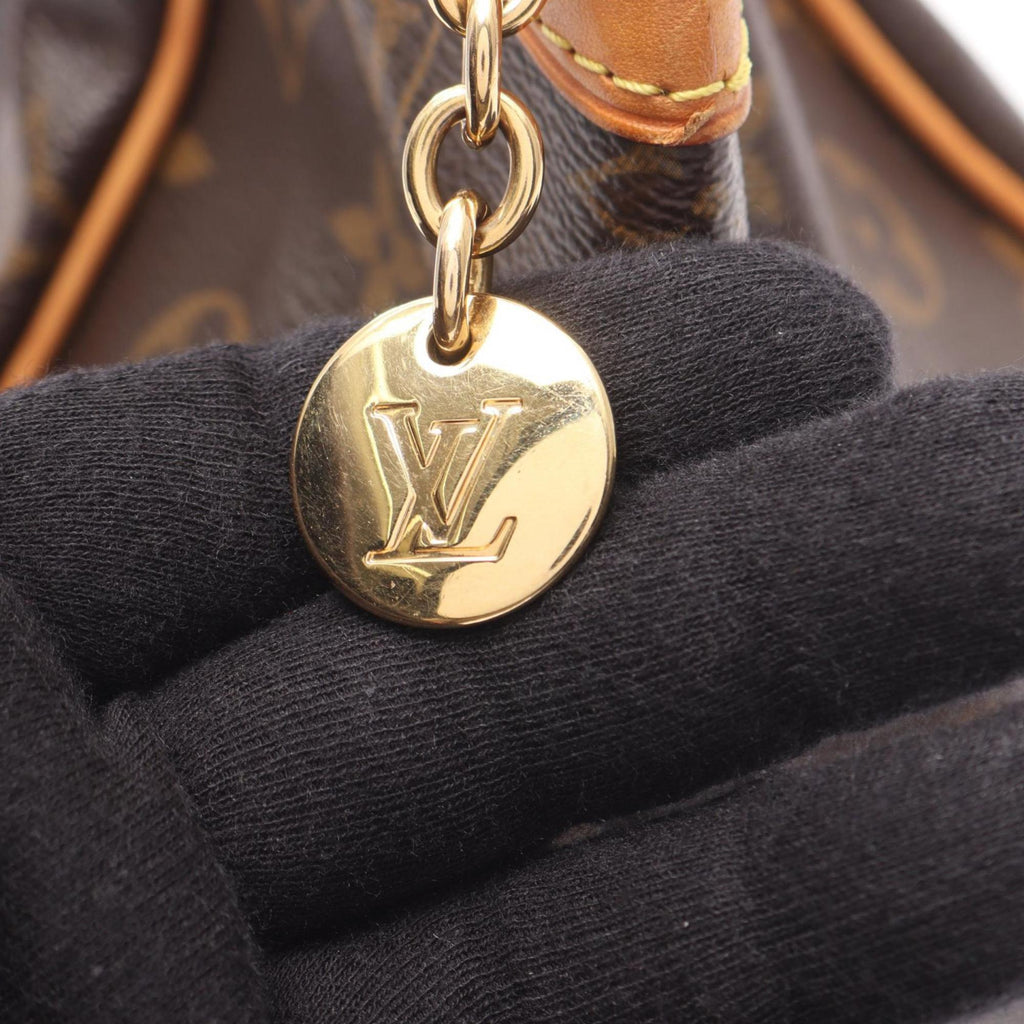 Louis Vuitton Brown Coated Canvas Leather Handbag