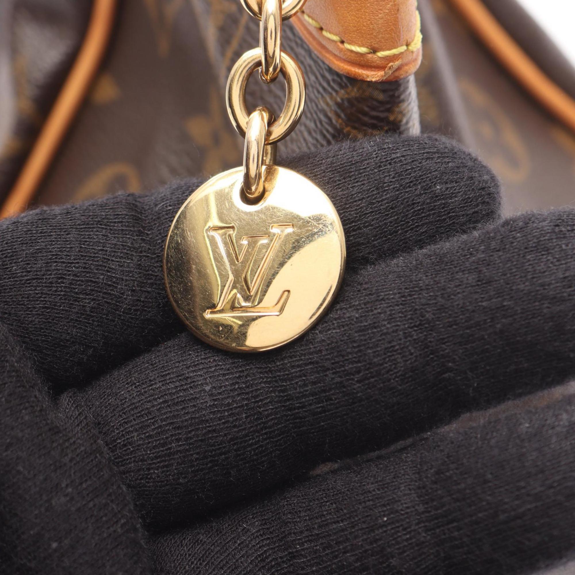 Louis Vuitton Brown Coated Canvas Leather Handbag