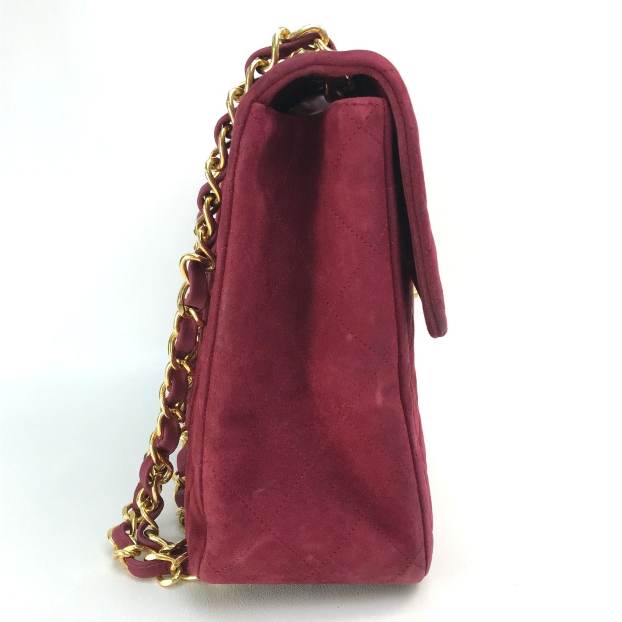 Chanel Red Leather Shoulder Bag
