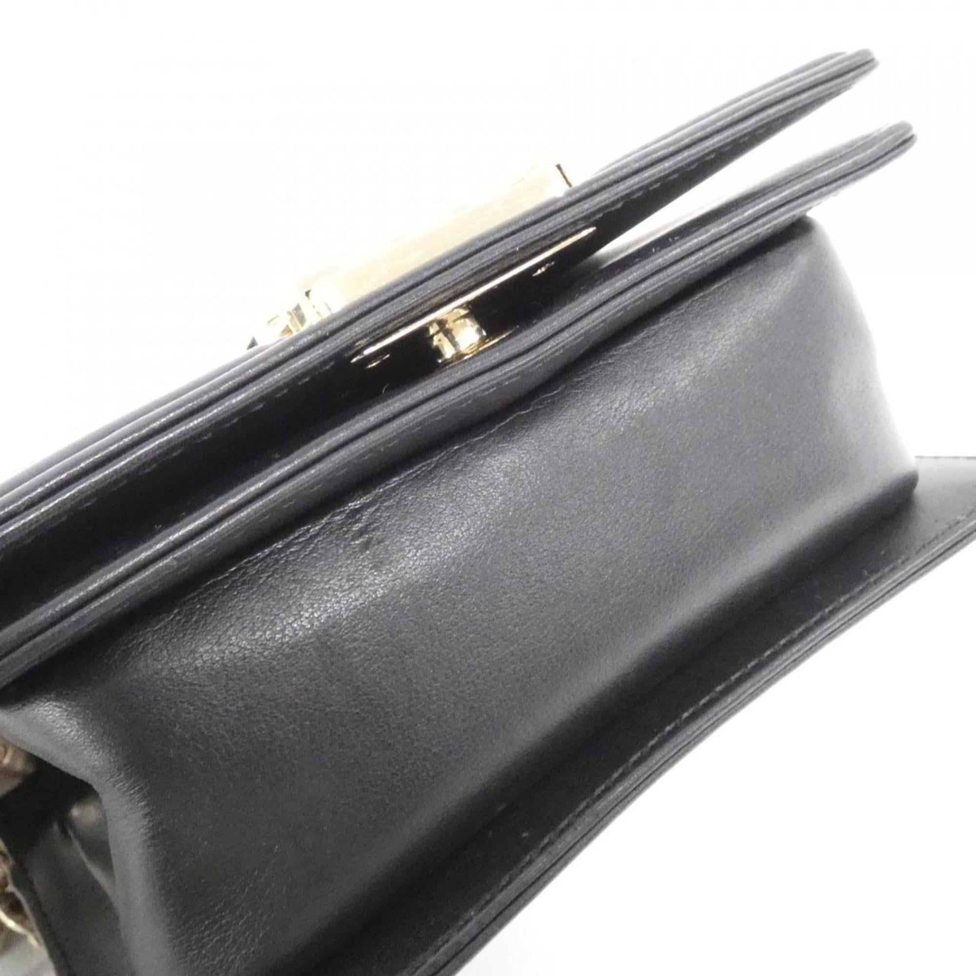 Chanel Black Leather Shoulder Bag