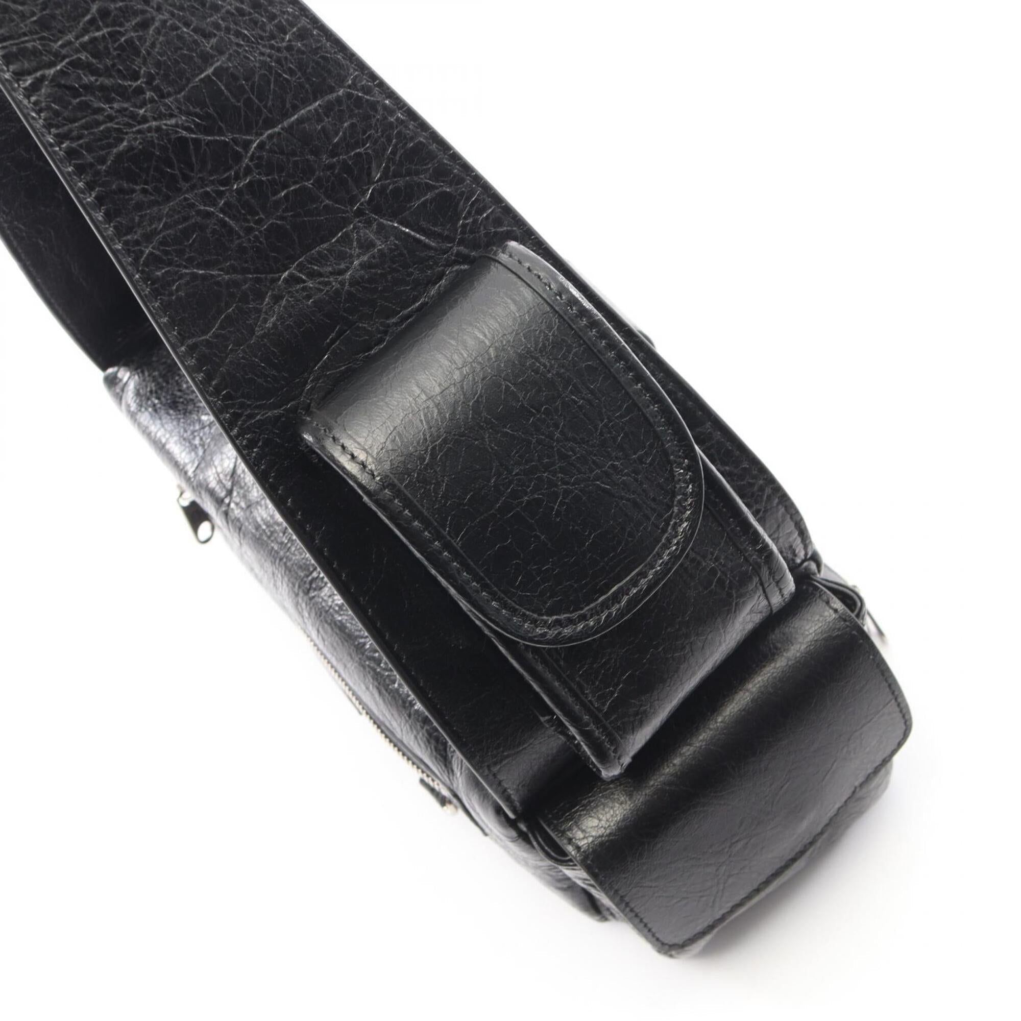 Balenciaga Black Leather Handbag Shoulder