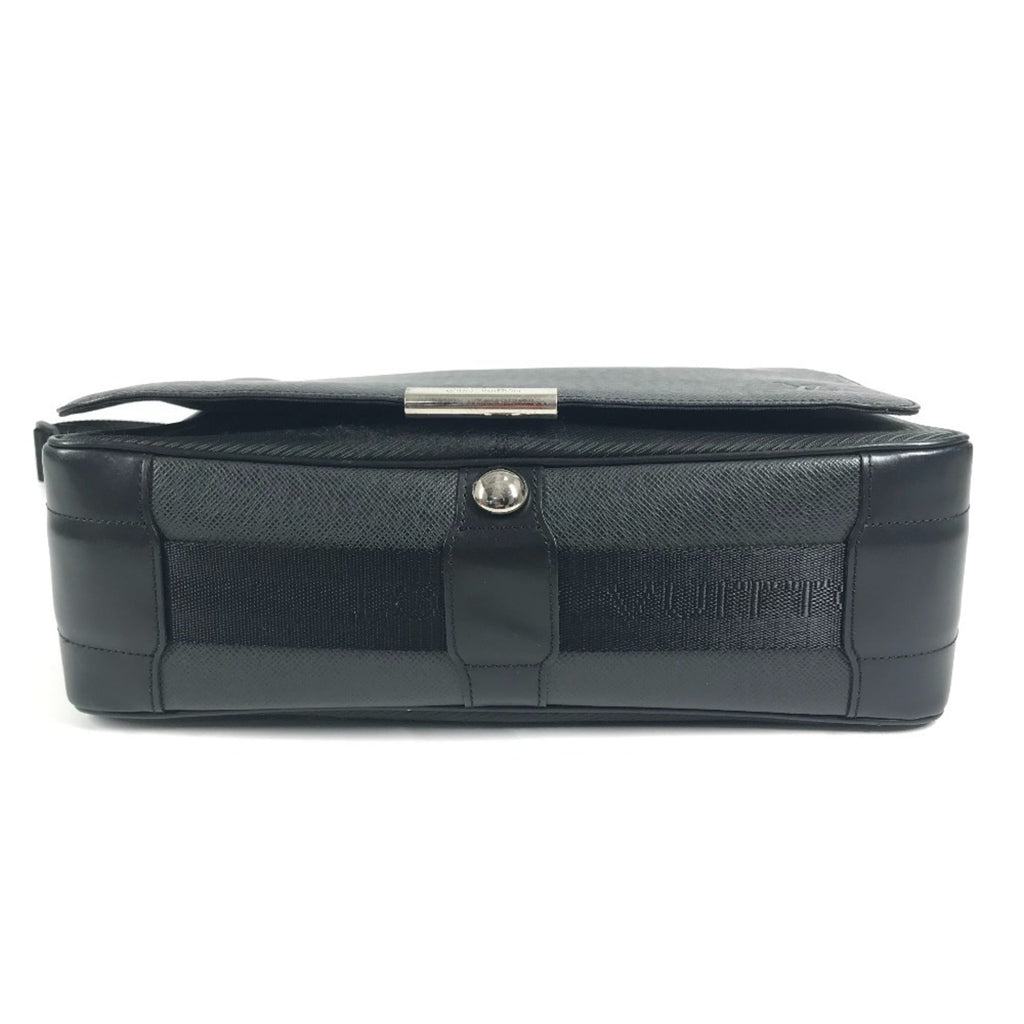 Louis Vuitton Black Khaki Taiga Leather Messenger Bag Shoulder Bag