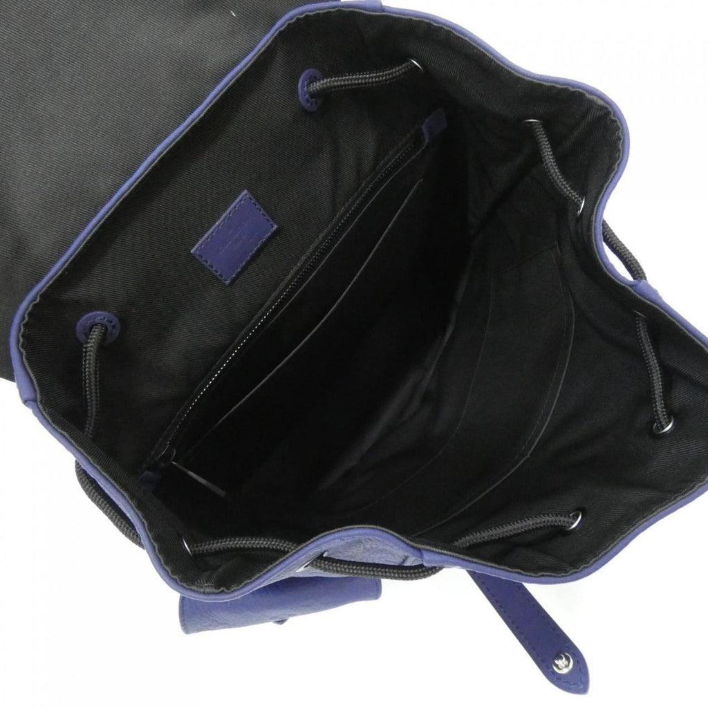 Louis Vuitton Black Blue Leather Backpack