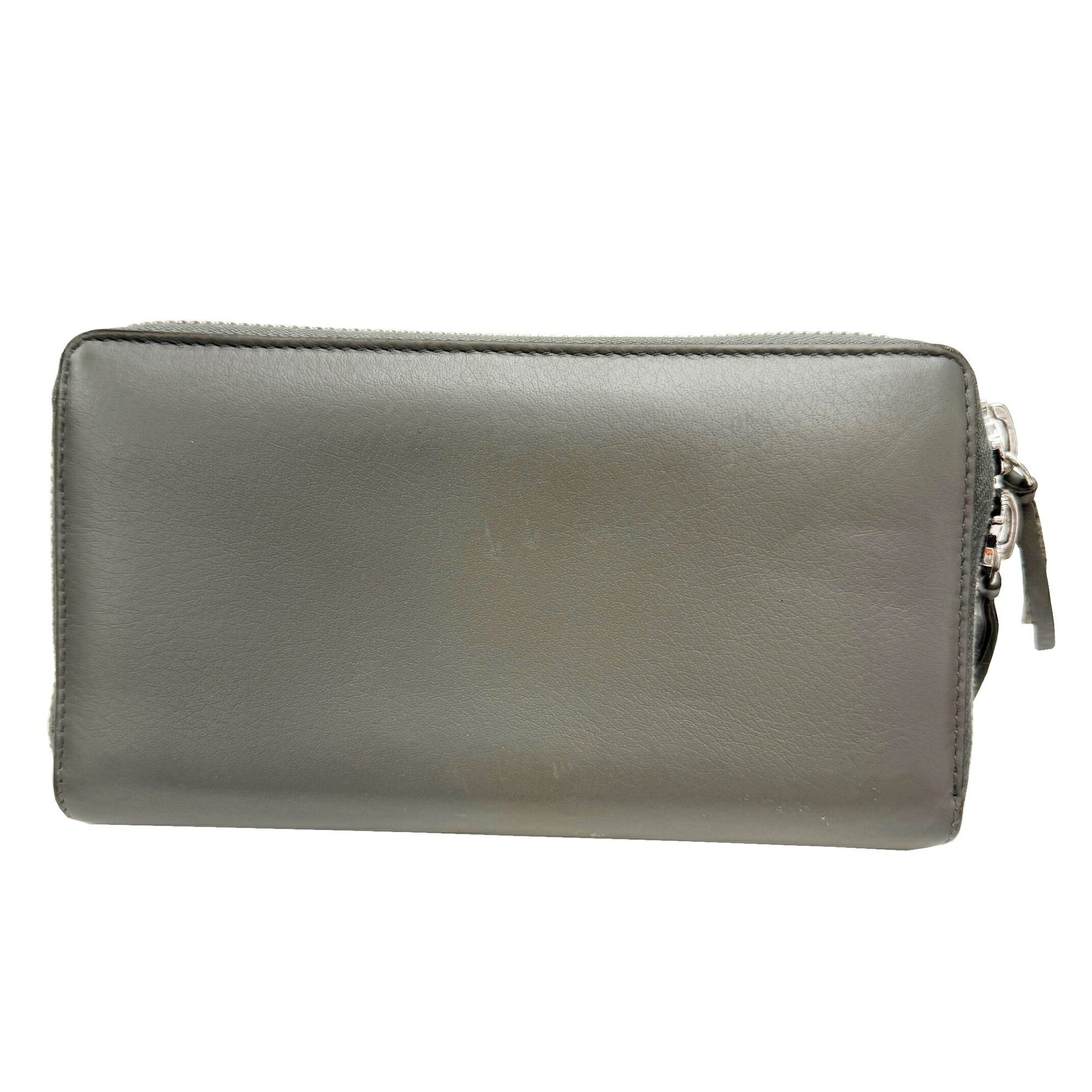 Balenciaga Gray Leather Long Wallet (Bi-Fold)