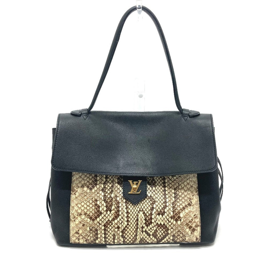 Louis Vuitton Black Leather Handbag Shoulder Bag