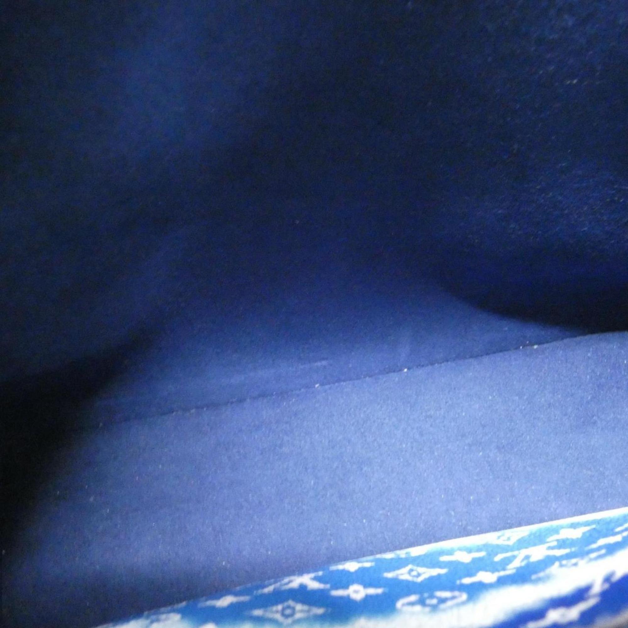 Louis Vuitton Blue Coated Canvas Shoulder Bag