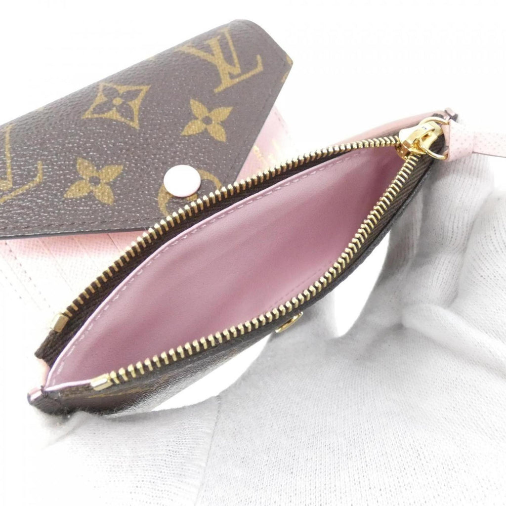 Louis Vuitton Marron Rose Ballerine Coated Canvas Wallet (Tri-Fold)