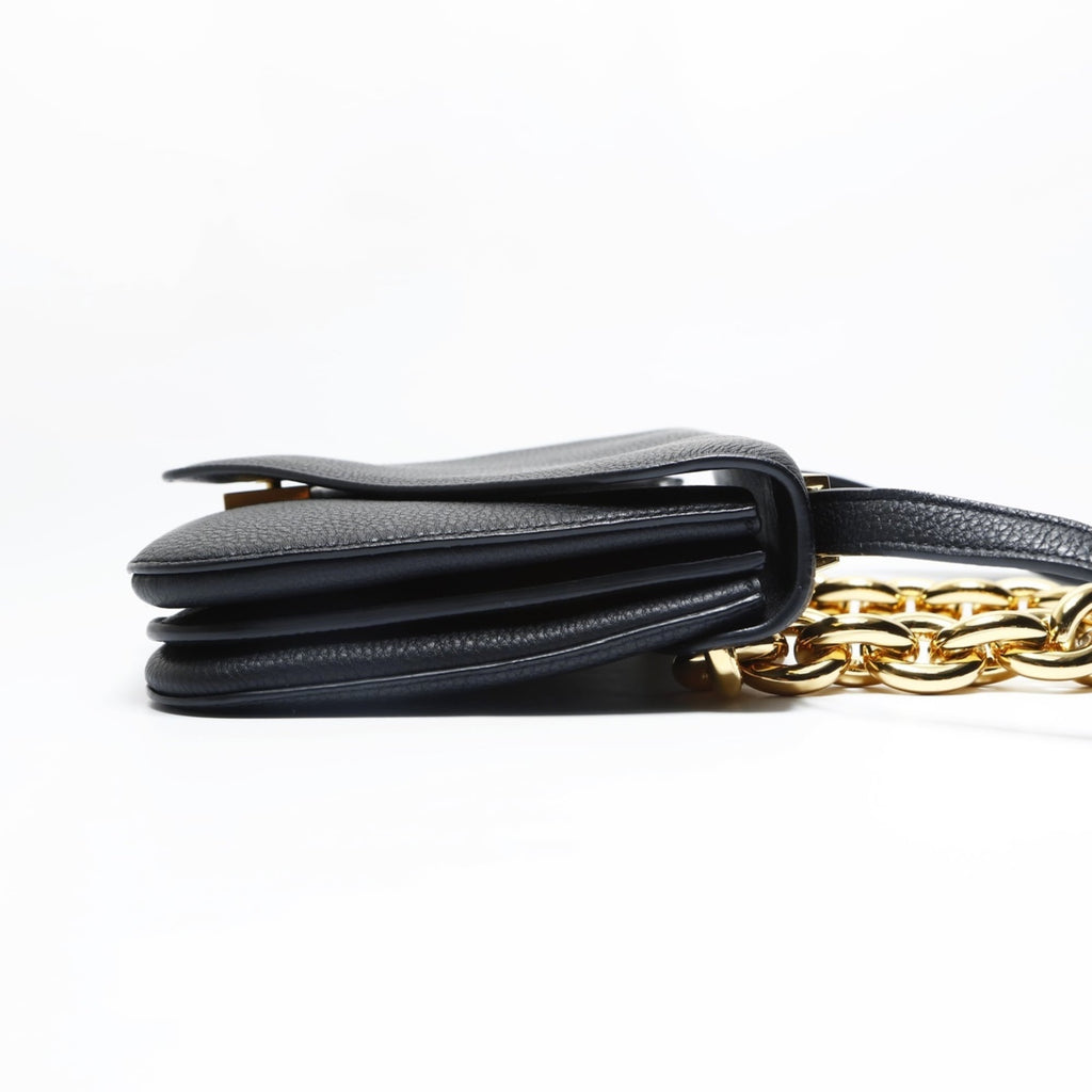 Bottega Veneta Black Leather Shoulder Bag