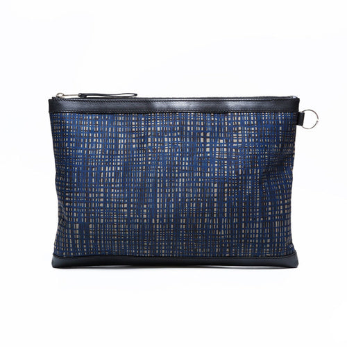 Balenciaga Navy Nylon Clutch