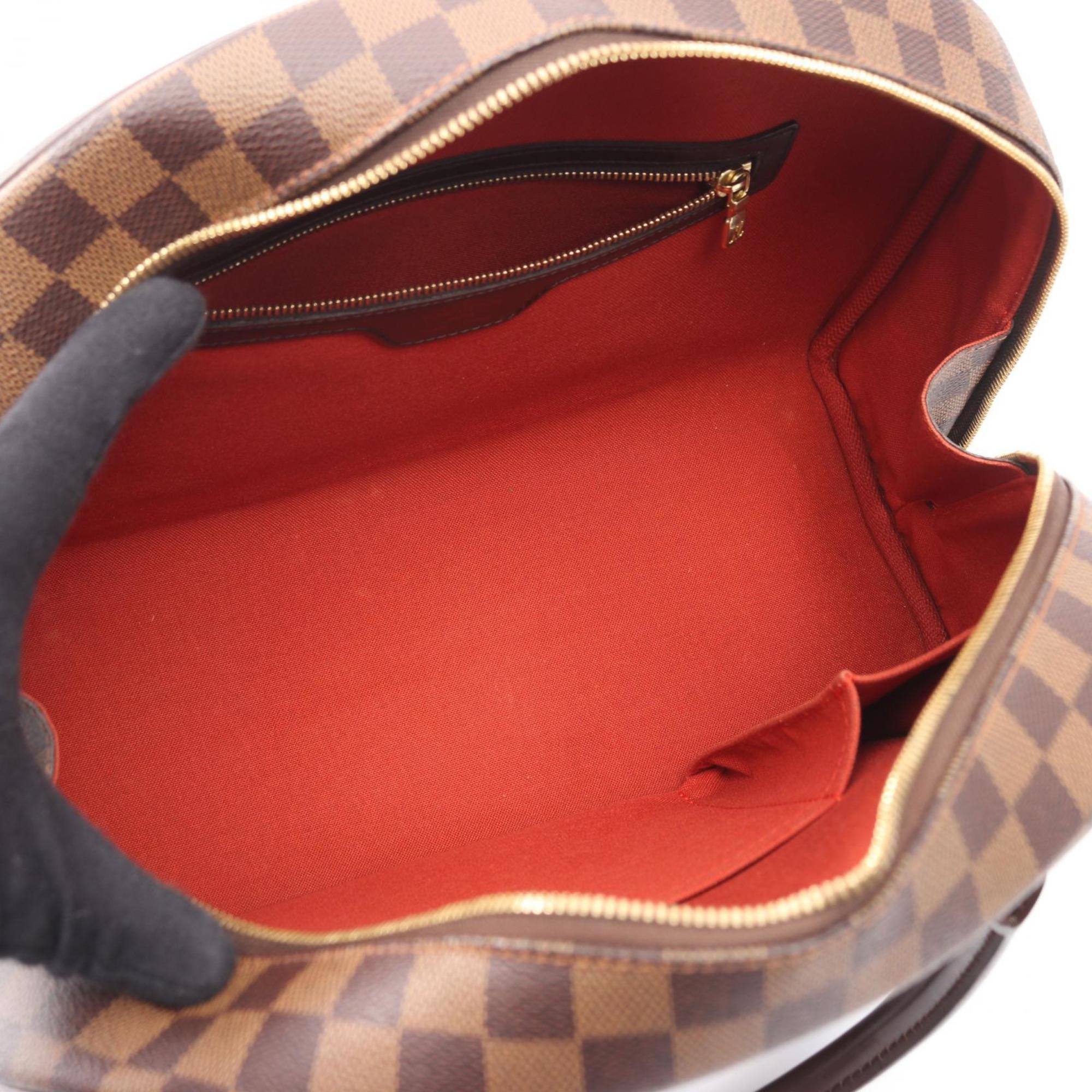 Louis Vuitton Brown Coated Canvas Leather Handbag