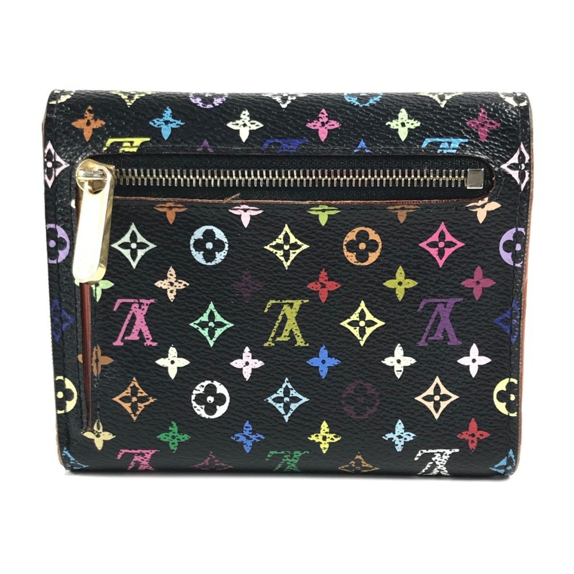 Louis Vuitton Black Monogram Multicolore Bill Wallet (Tri-Fold)