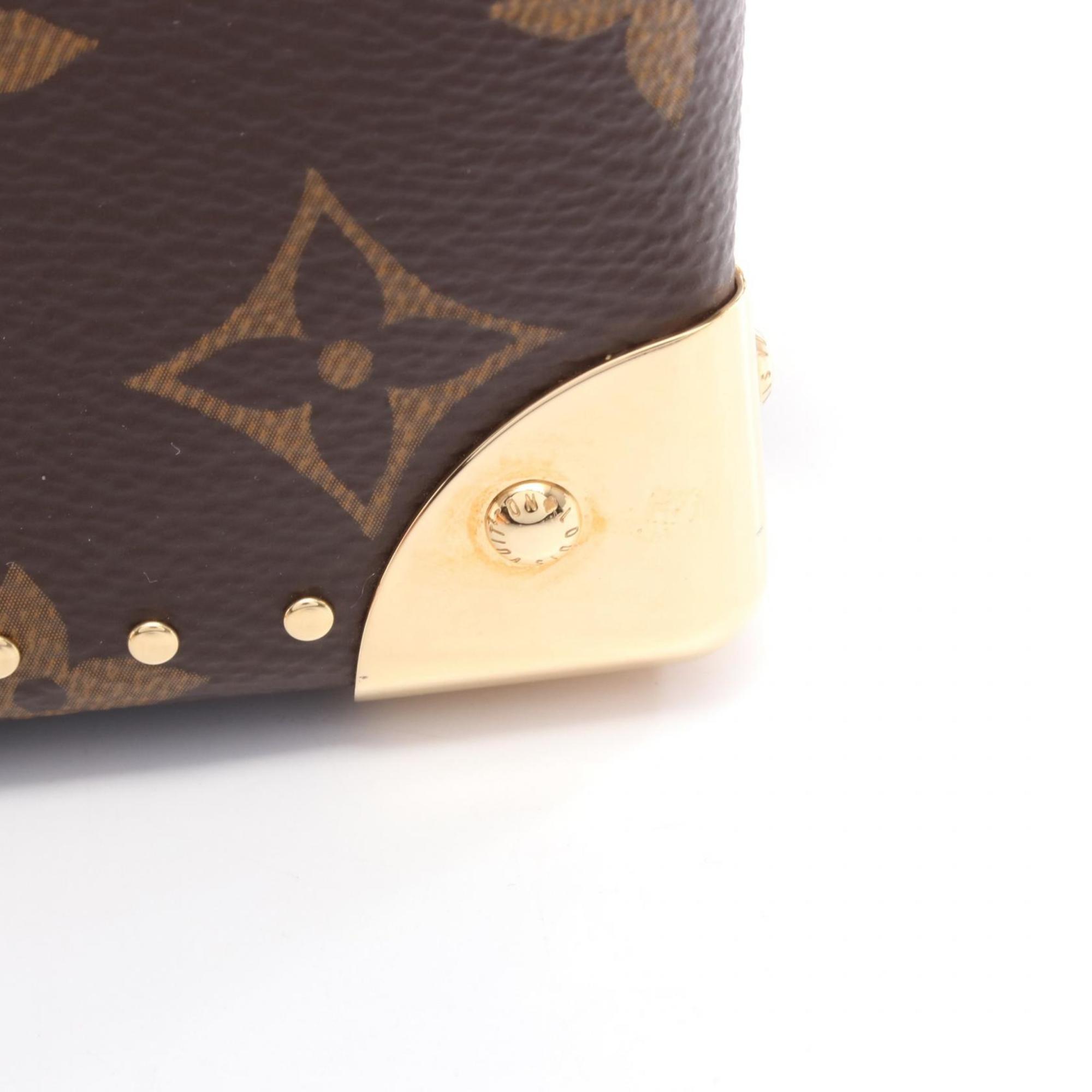 Louis Vuitton Brown Coated Canvas Leather Handbag
