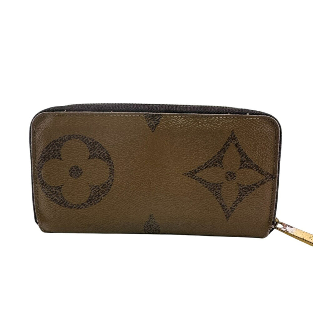 Louis Vuitton Black Brown Camel Leather Long Wallet