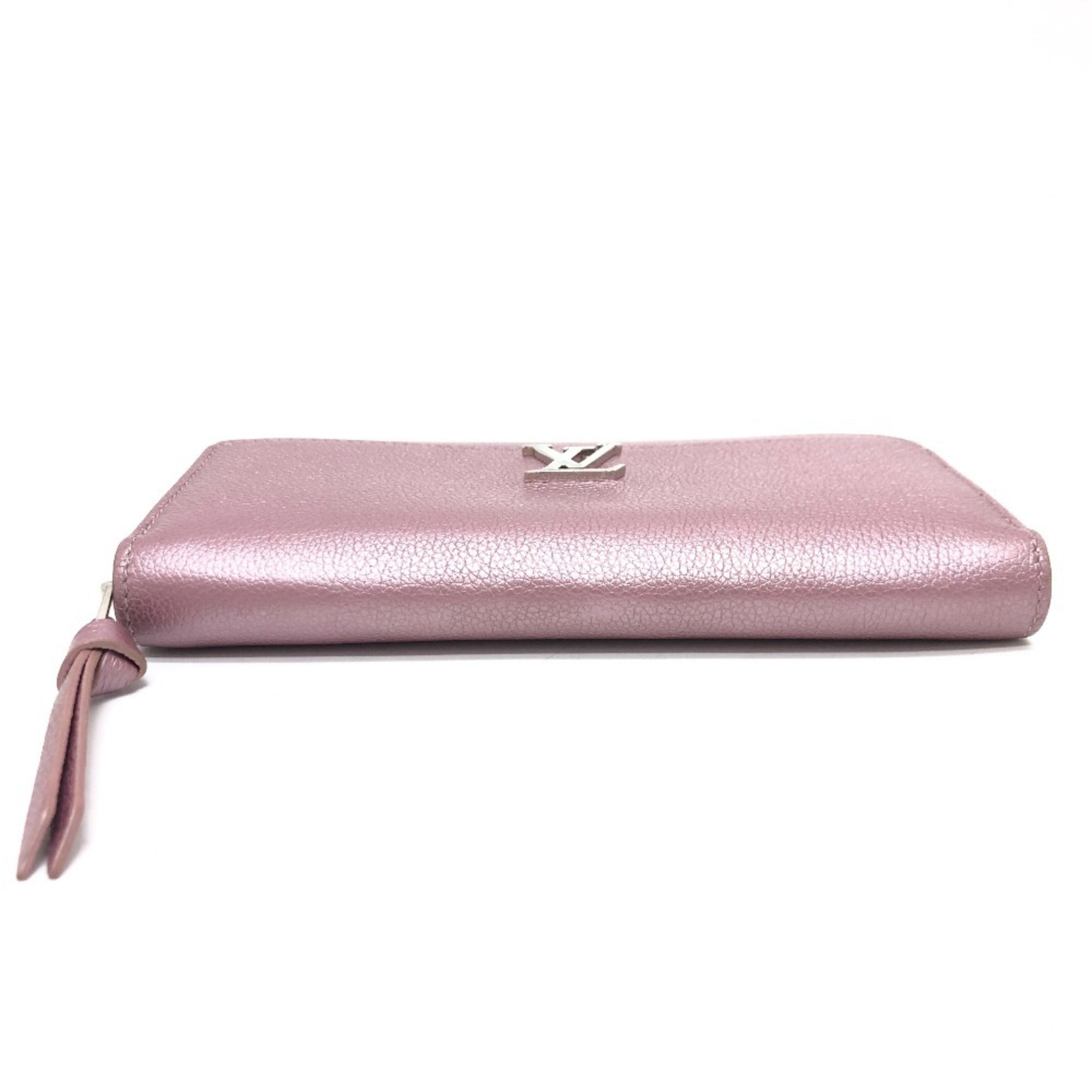 Louis Vuitton Metallic Pink Leather Long Wallet