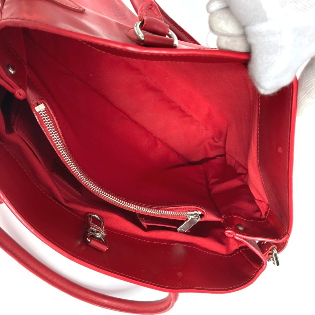Louis Vuitton Red Color Epi Leather Handbag Shoulder Bag Tote Bag