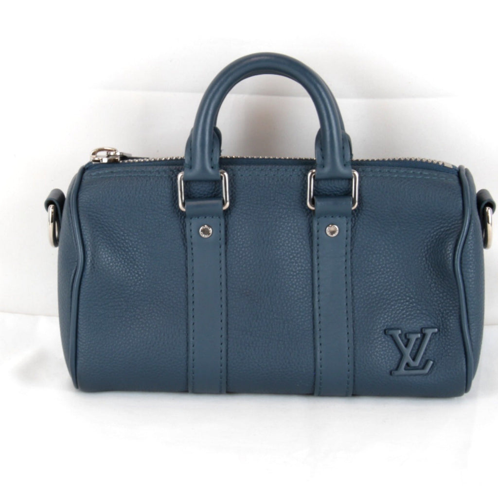 Louis Vuitton Blue Leather Handbag Shoulder Bag