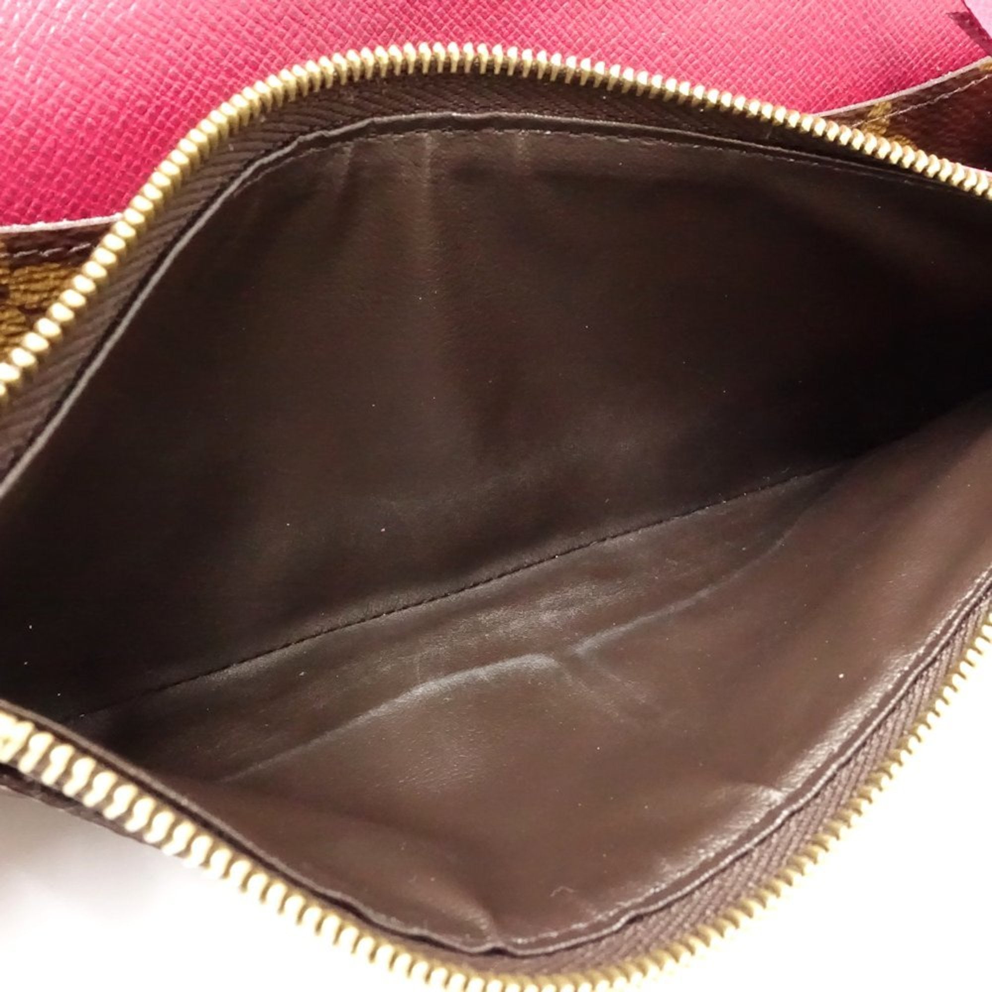 Louis Vuitton Brown Fuchsia Canvas Long Wallet