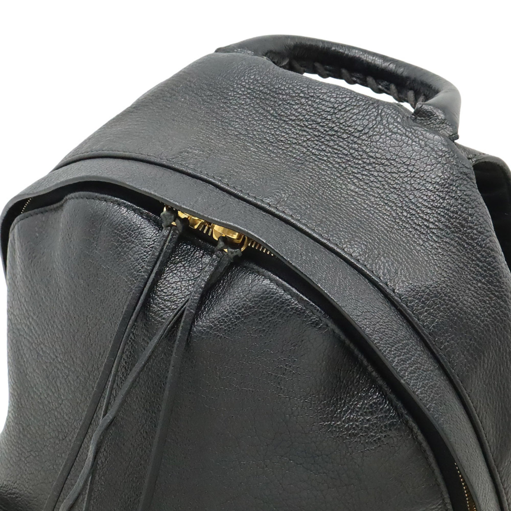 Balenciaga Black Leather Backpack