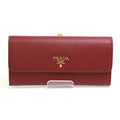 Prada Bordeaux Saffiano Long Wallet (Bi-Fold)