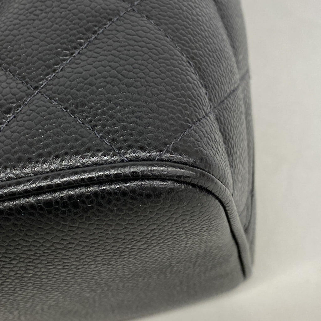 Chanel Black Grained Calfskin Tote Bag