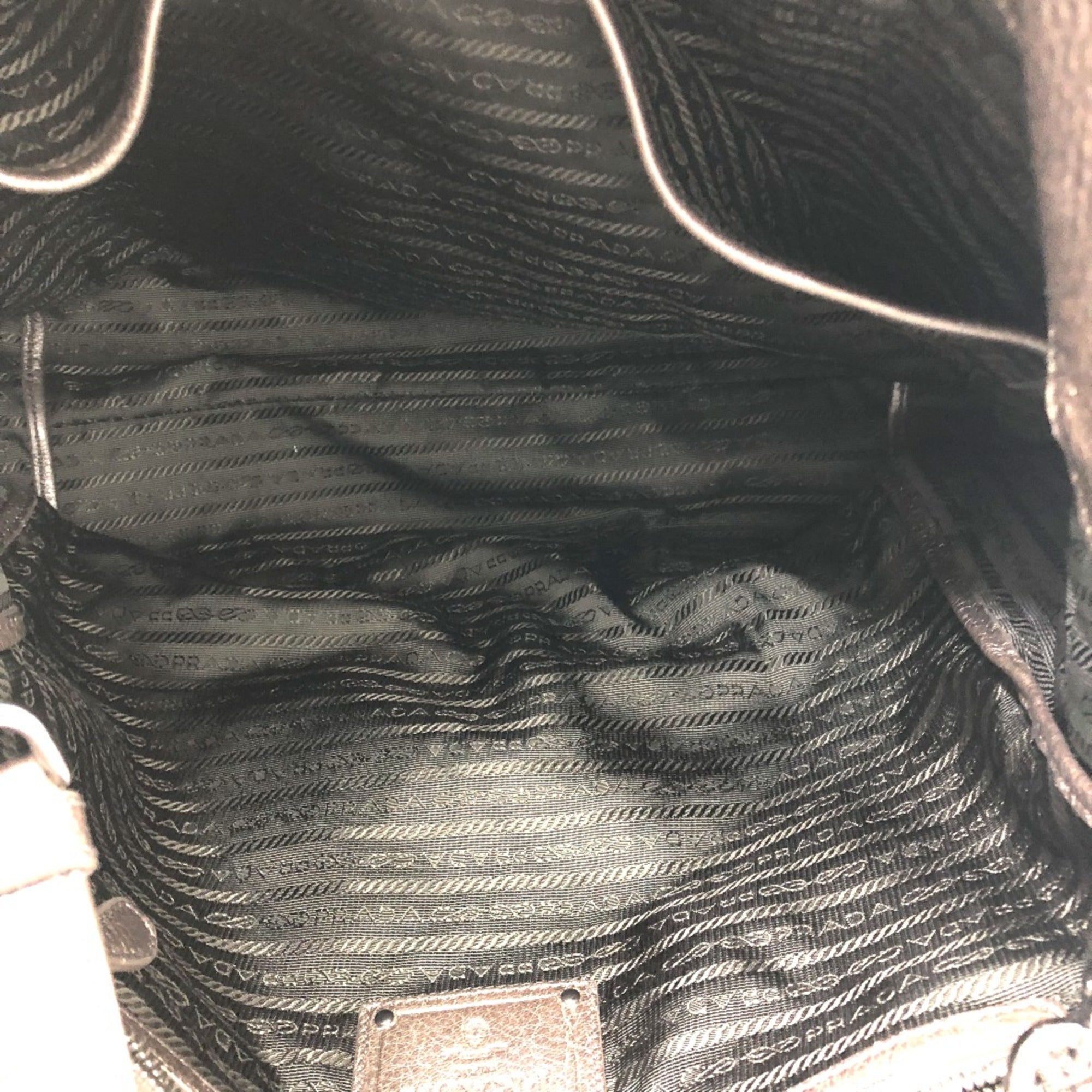Prada Brown Leather Tote Bag