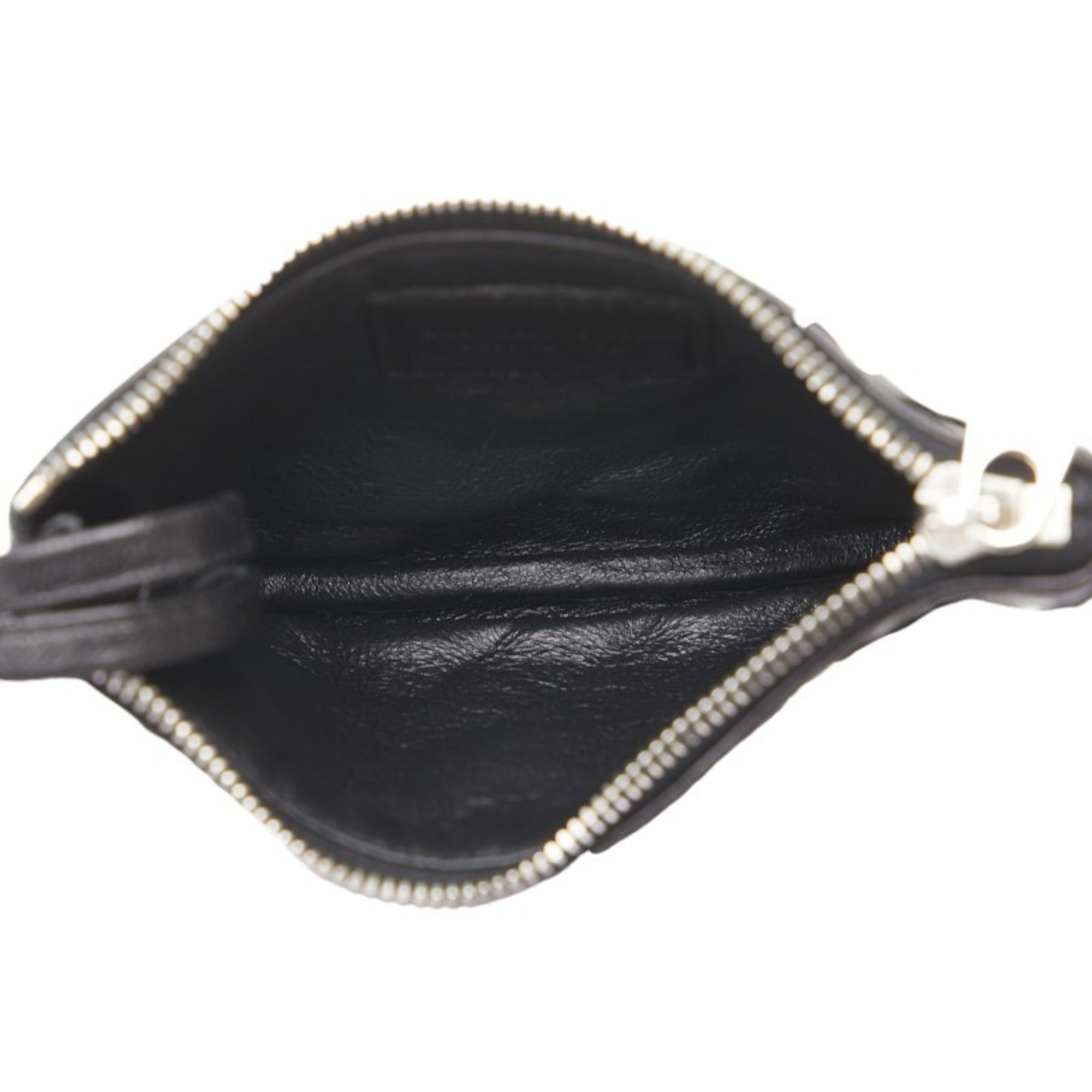 Bottega Veneta Black Leather Coin Purse/Coin Case