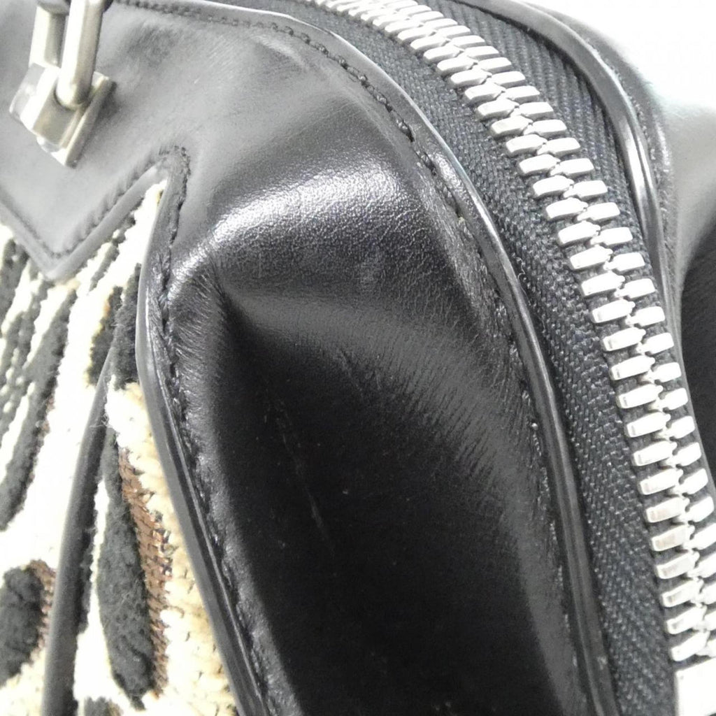 Louis Vuitton Leopard Beige Black Canvas Leather Handbag