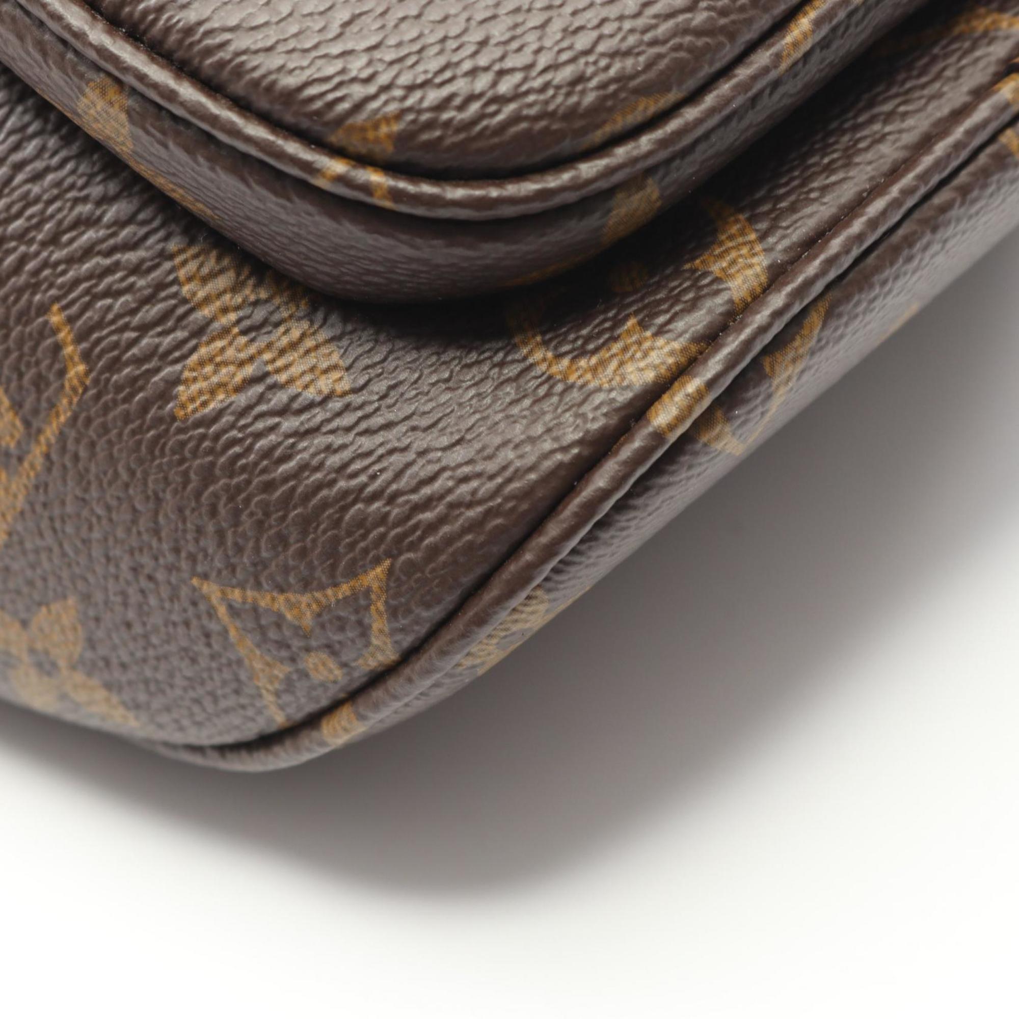 Louis Vuitton Brown Monogram Coated Canvas Leather Handbag