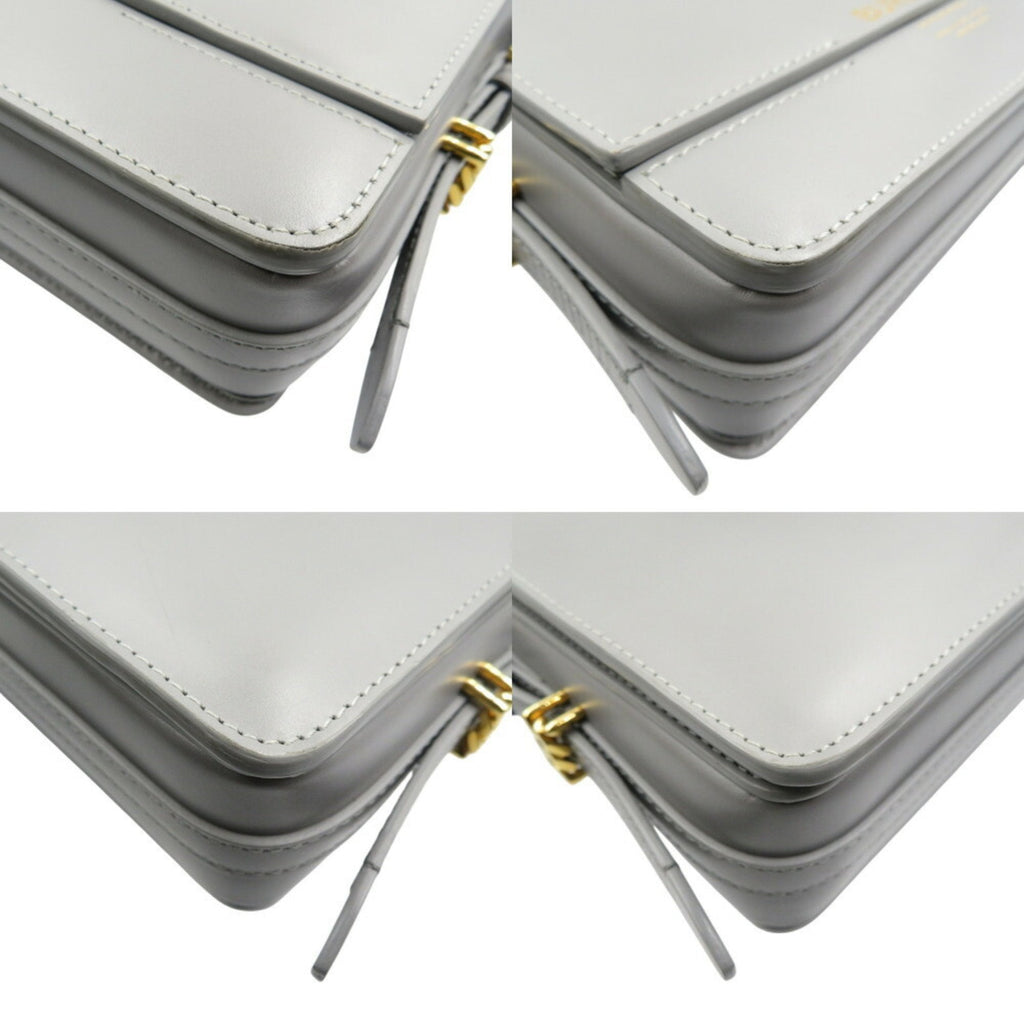 Burberry Gray Leather Shoulder Bag