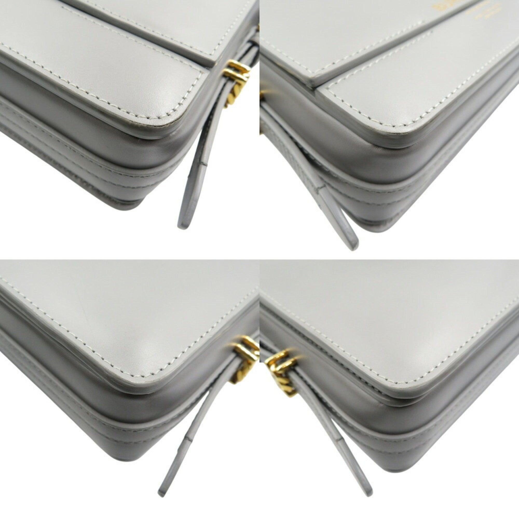 Burberry Gray Leather Shoulder Bag