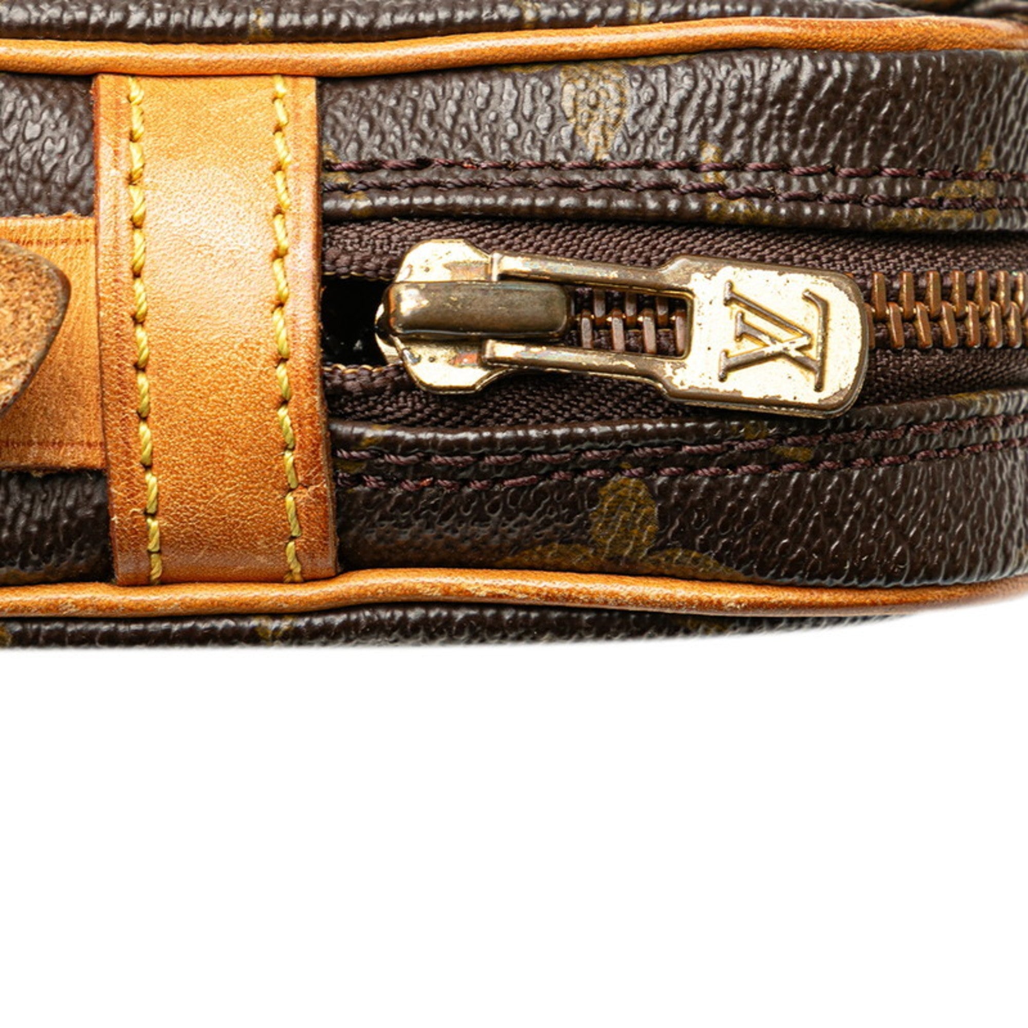 Louis Vuitton Brown Pvc Leather Pochette Shoulder Bag