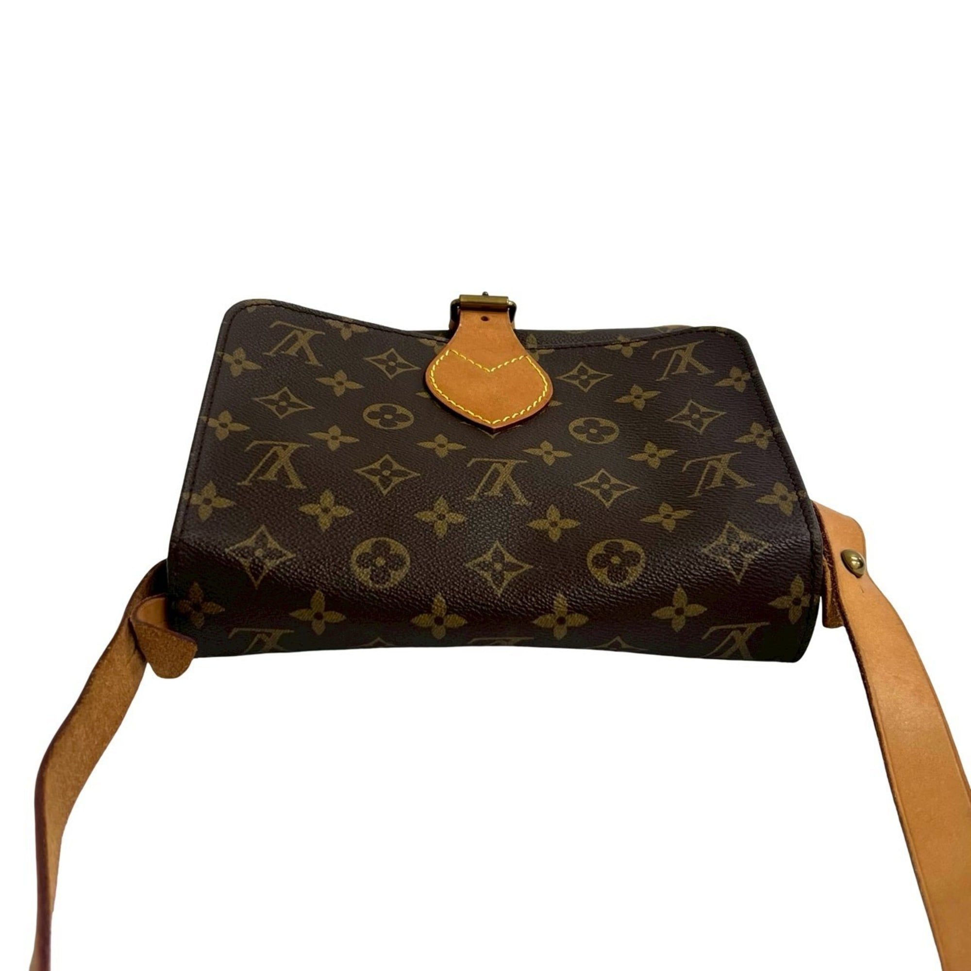 Louis Vuitton Brown Leather Pvc Shoulder Bag