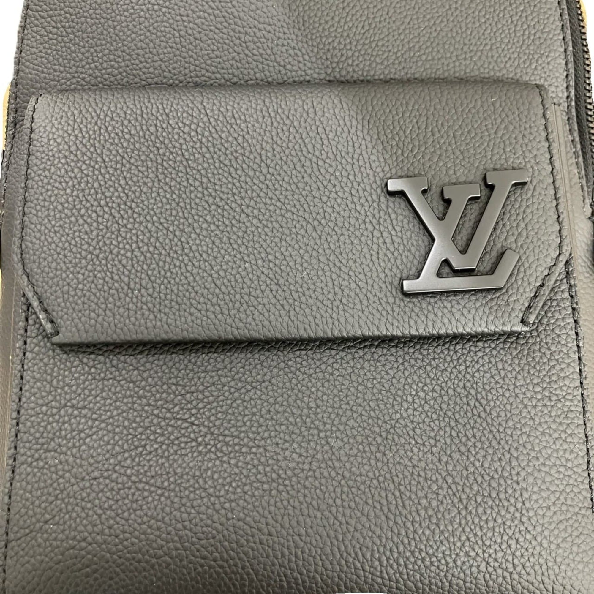 Louis Vuitton Black Leather Sling Bag