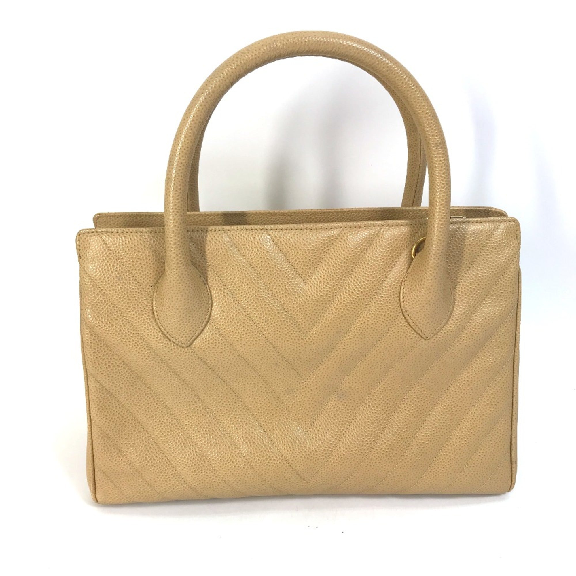 Chanel Beige Leather Handbag