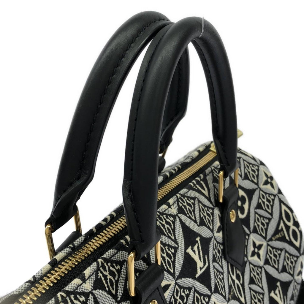 Louis Vuitton Black Jacquard Boston Bag