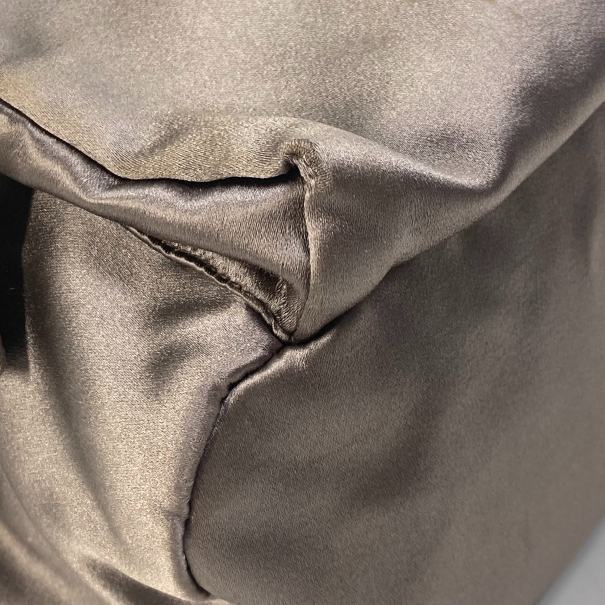 Prada Brown Satin Backpack
