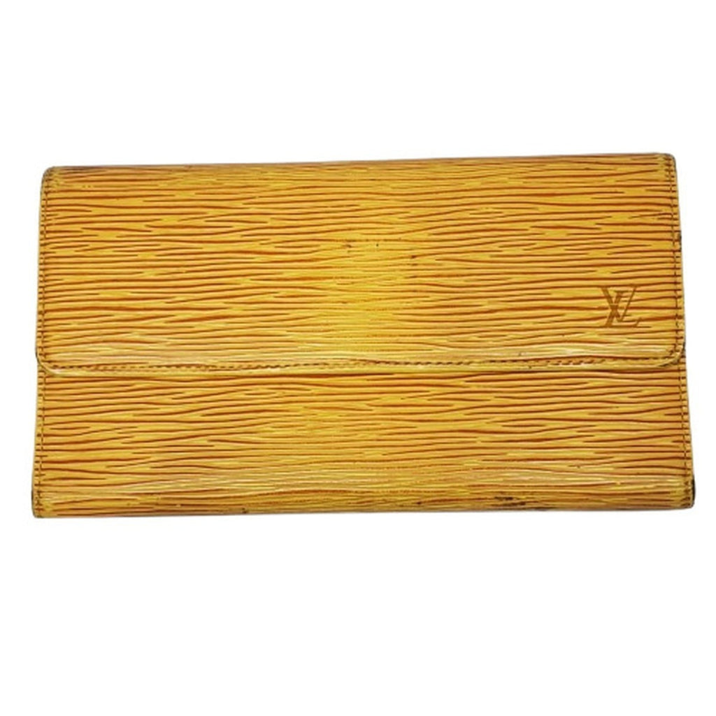 Louis Vuitton Epi Yellow Epi Leather Long Wallet