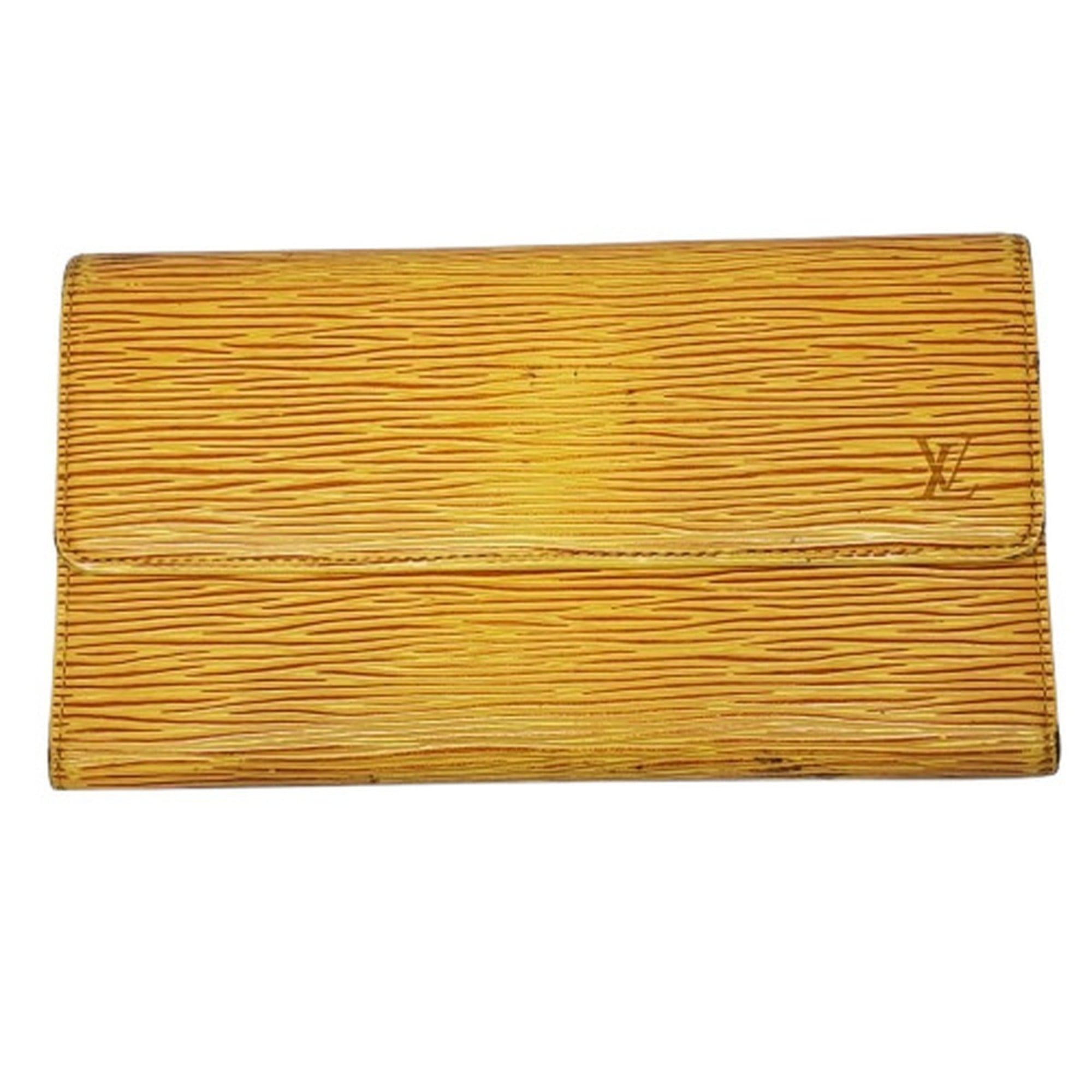 Louis Vuitton Epi Yellow Epi Leather Long Wallet