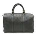 Gucci Microguccissima Black Micro Gg Leather Boston Bag Handbag (Pre-Owned)