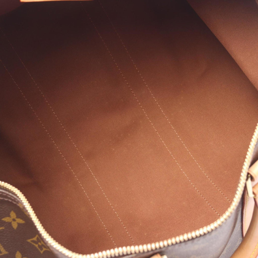 Louis Vuitton Brown Coated Canvas Leather Boston Bag