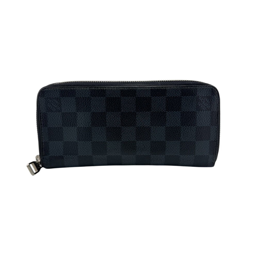 Louis Vuitton Damier Graphite Black Navy Leather Long Wallet