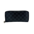Louis Vuitton Damier Graphite Black Navy Leather Long Wallet