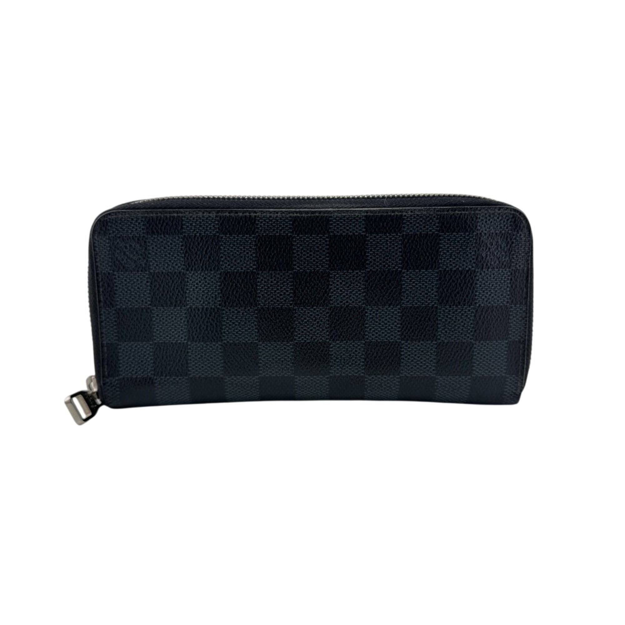 Louis Vuitton Damier Graphite Black Navy Leather Long Wallet
